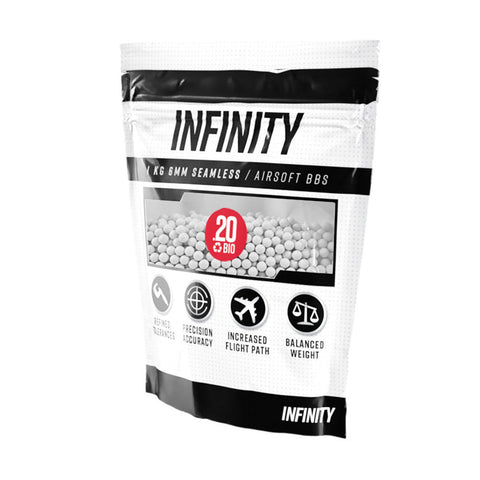 Valken Infinity 0.20g BIO Airsoft BBs - 1 KG, 5000 count - New Breed Paintball & Airsoft - Valken Infinity 0.20g BIO Airsoft BBs - 1 KG, 5000 count - Valken