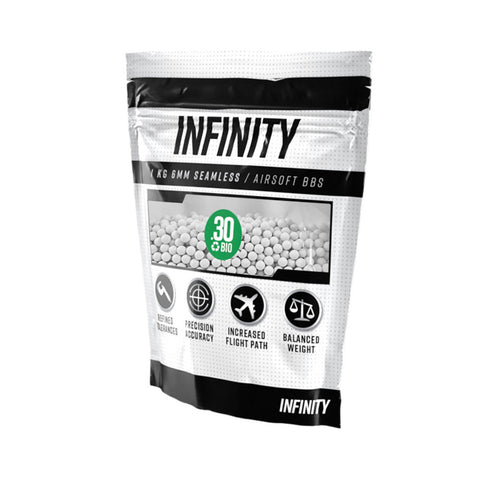 Valken Infinity 0.30g BIO Airsoft BBs - 1 KG, 3300 count - New Breed Paintball & Airsoft - Valken Infinity 0.30g BIO Airsoft BBs - 1 KG, 3300 count - Valken