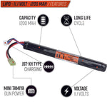 Valken LiP0 Battery 11.1v 1200mAh 30c Stick-Taymia - New Breed Paintball & Airsoft - Valken LiP0 Battery 11.1v 1200mAh 30c Stick-Taymia - Valken