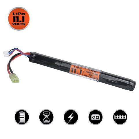 Valken LiP0 Battery 11.1v 1200mAh 30c Stick-Taymia - New Breed Paintball & Airsoft - Valken LiP0 Battery 11.1v 1200mAh 30c Stick-Taymia - Valken