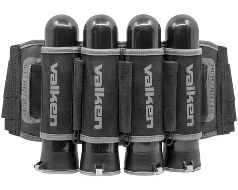 Valken Switch 4+7 Pod Pack - Black/Gray - Paintball Harness - New Breed Paintball & Airsoft - Valken Switch 4+7 Pod Pack - Black/Gray - Paintball Harness - Valken