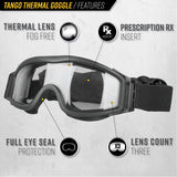 Valken Tango Dual Pane Thermal Goggle - Black - New Breed Paintball & Airsoft - Valken Tango Dual Pane Thermal Goggle - Black - Valken