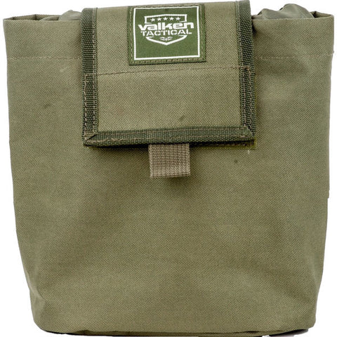 Valken V-Tactical Folding Dump Pouch - Olive Green - New Breed Paintball & Airsoft - Valken V-Tactical Folding Dump Pouch - Olive Green - Valken