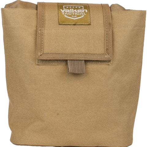 Valken V-Tactical Folding Dump Pouch - Tan - New Breed Paintball & Airsoft - Valken V-Tactical Folding Dump Pouch - Tan - Valken